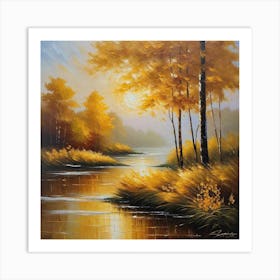 Autumn River 7 Art Print