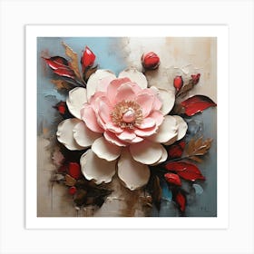 Camellia flower 6 Art Print