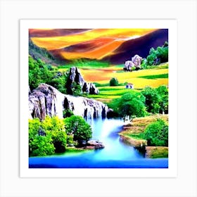 Landscape Painting Art Print