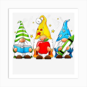 Happy 100th Day Of School Three Gnomes Virtual Teachers Kids Art Print