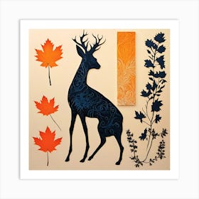 Autumn Deer Art Print