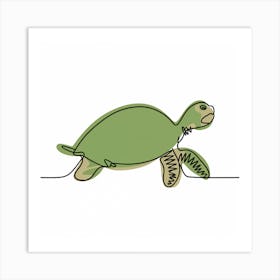 Turtle On A Rope Art Print