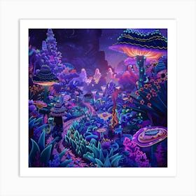 Psychedelic Forest 8 Art Print