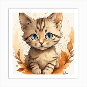 Cute Kitten Art Print