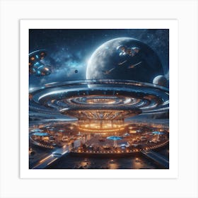 Futuristic City 84 Art Print