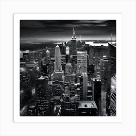 New York City At Night 12 Art Print