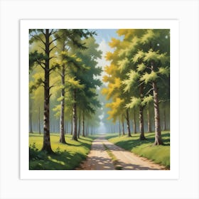 Landscape With Trees Art Print 1 Art Print