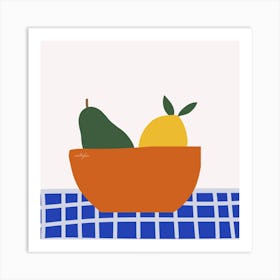Fruit Bowl 3 Square Art Print