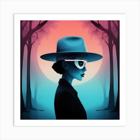 Private Detective Captured In A Cinematic Shot Art Print