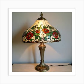 Stained Glass Lamp Art Print