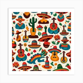 Mexican Pattern 16 Art Print