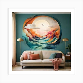 Ocean Wave Wall Mural Art Print