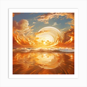 Sunset On The Beach 25 Art Print