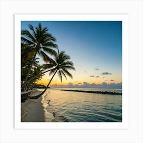 Sunset On The Beach 5 Art Print