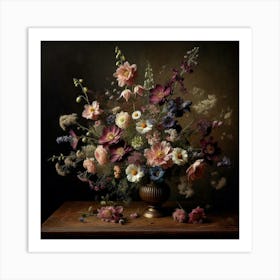 Golden Age Floral Still-life 2.0 7 Art Print