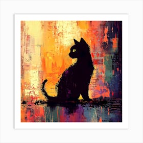 Black Cat Art Print