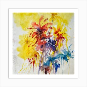 Watercolor Flowers Art Print