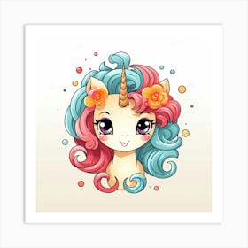 Cute Unicorn 381 Art Print