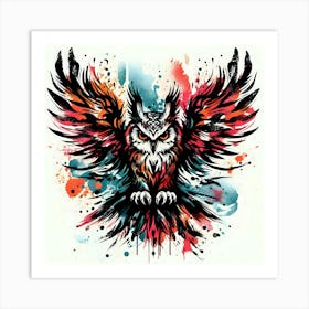 Owl Painting 1 Art Print