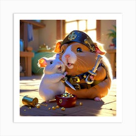 Pirate Guinea Pig Art Print