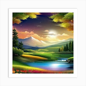 Landscape Painting 194 Art Print