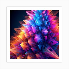 3d Christmas Tree Art Print