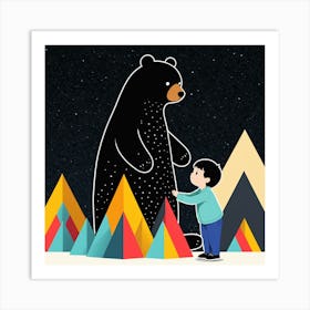 Bear In The Sky 3 Art Print