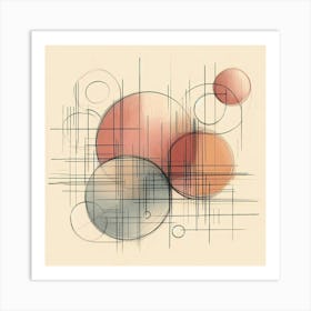 Abstract Circles Canvas Print 1 Art Print