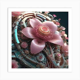 Mechanical Flower 1 Art Print