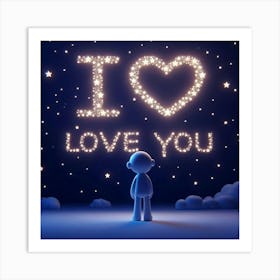 I Love You 6 Art Print