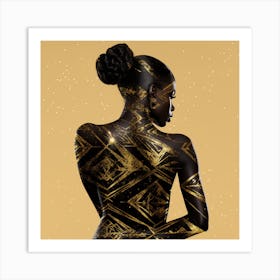 Gold And Black Art Print