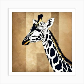 Giraffe head Art Print