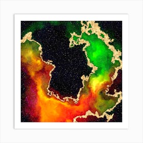 100 Nebulas in Space with Stars Abstract n.094 Art Print