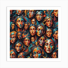 Portrait Of Women 3 Art Print