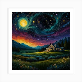 Starry Night Sky 3 Art Print