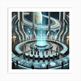 A Highly Detailed Science Fiction Illustration Dep 2 Art Print