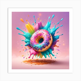 Donut Splash Art Print