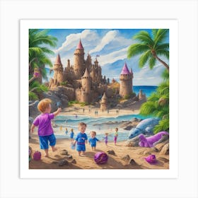 Castle On The Beach Art Print