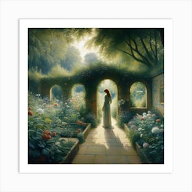 Gardener In The Garden 2 Art Print