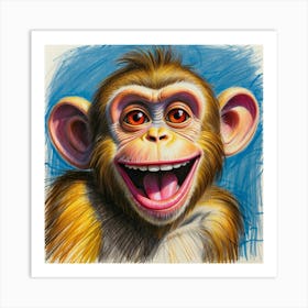 Happy Monkey Art Print