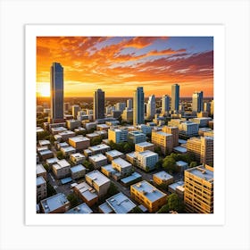 Darwin, Australia Cubism Style Art Print