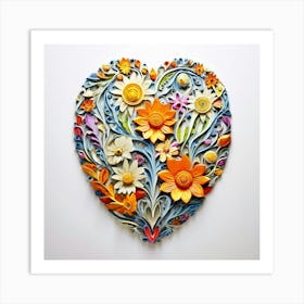 Heart Of Flowers 2 Art Print