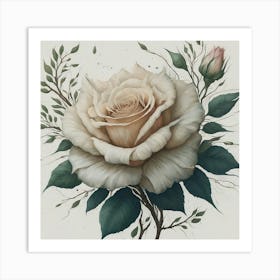 White Rose Art Print