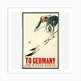 To Germany For Winter Sports Art Print