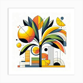 Abstract modernist Lemon tree 2 Art Print