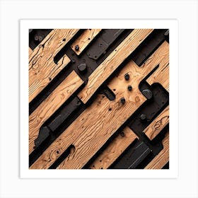 Abstract Wood Texture Art Print