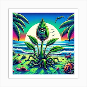 Cyclops Beach Plant - Friendly Art Print