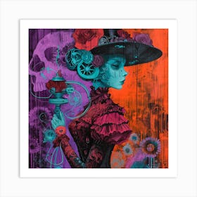 Lady Of The Clock Art Print