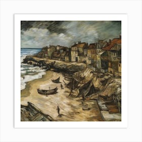 Fishing Village 1 Art Print