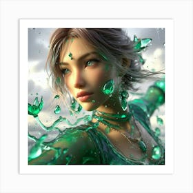 Emerald Girl Art Print